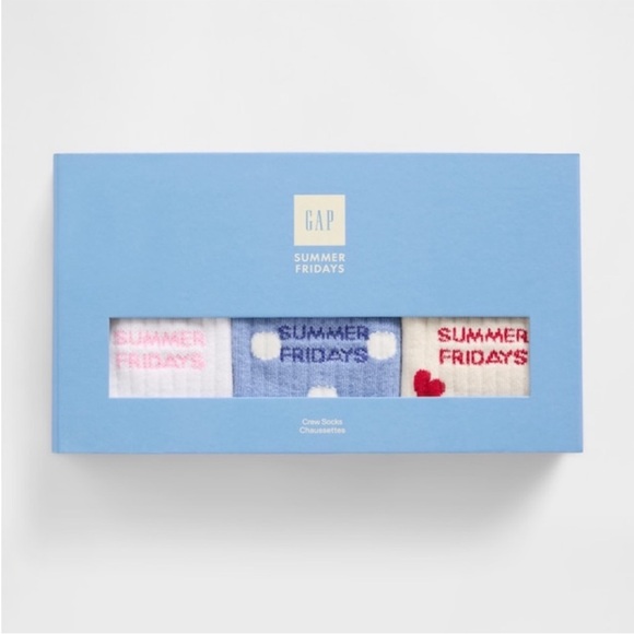 GAP x Summer Fridays logo crew sock set, NWT - Picture 2 of 4